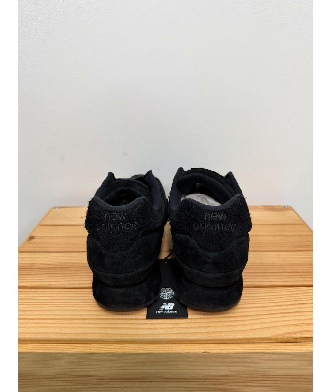 STONE ISLAND Темно-синие замшевые низкие кроссовки / кеды, фото 4