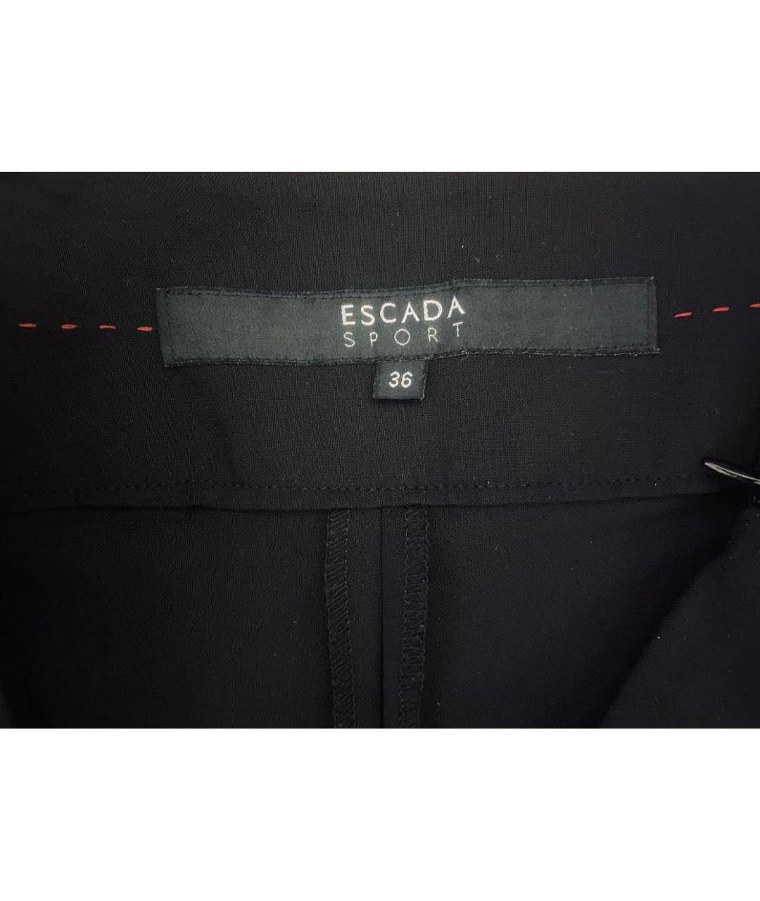 ESCADA Черные шерстяные брюки узкие, фото 4