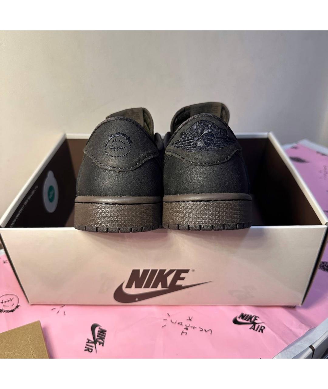 JORDAN Коричневые замшевые низкие кроссовки / кеды, фото 4