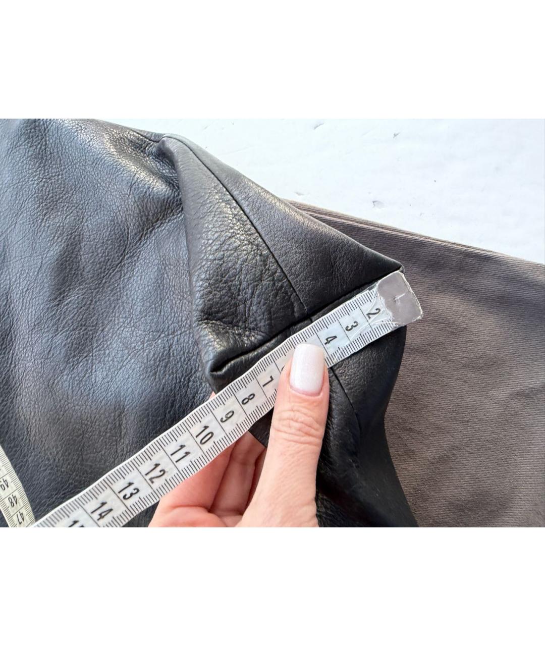 RICK OWENS Черная кожаная сумка через плечо, фото 7