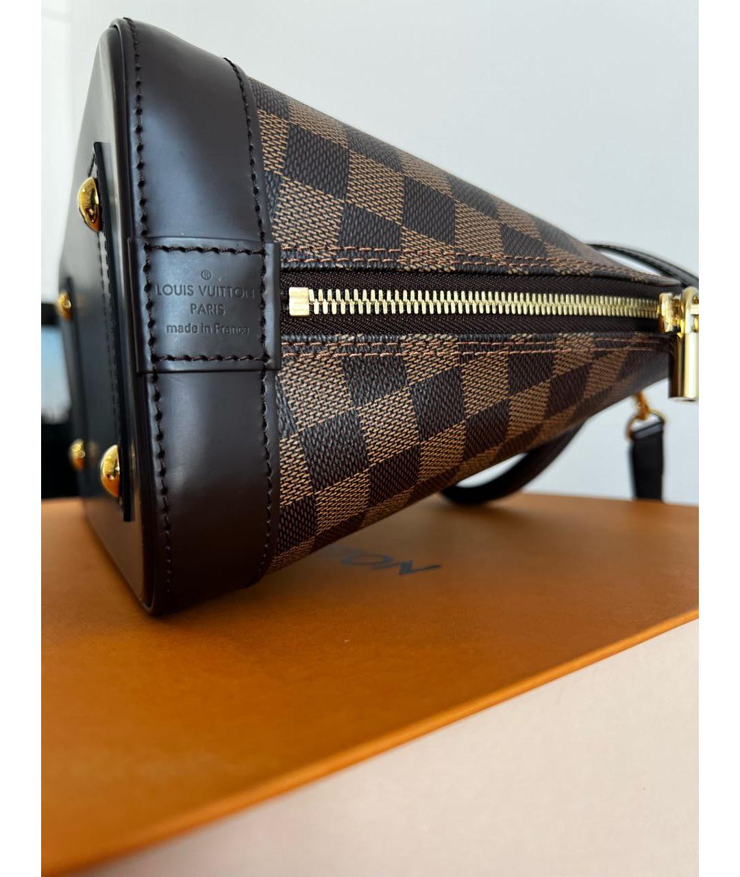 LOUIS VUITTON Коричневая кожаная сумка тоут, фото 5