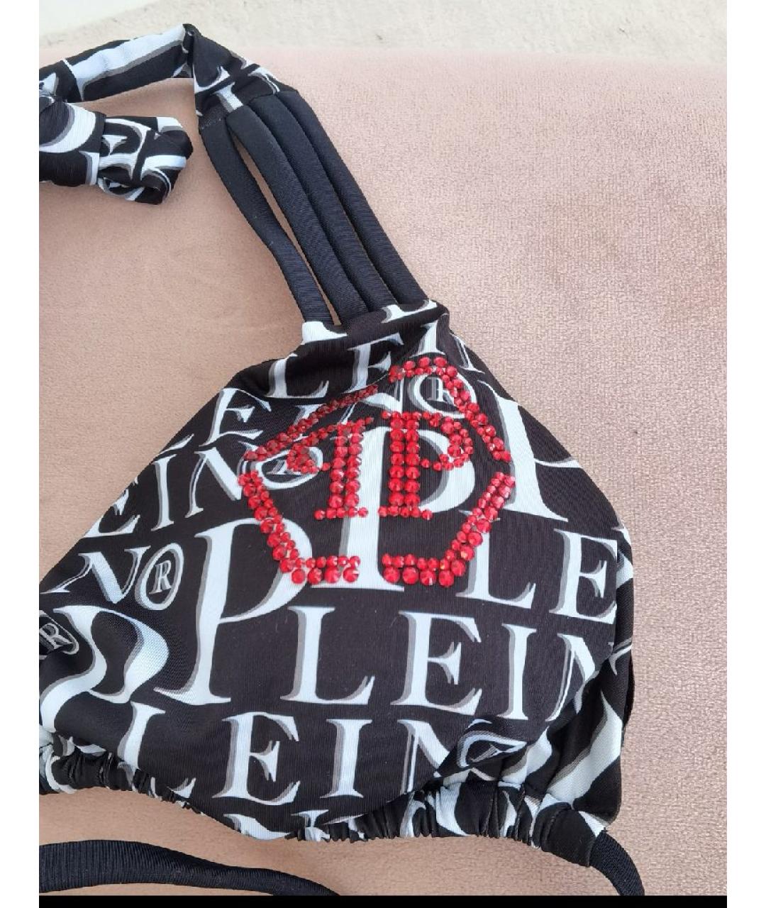 PHILIPP PLEIN Черный полиэстеровый купальник, фото 2