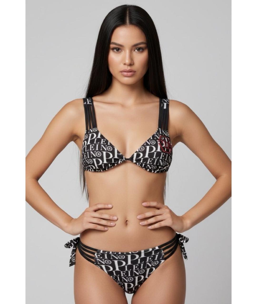 PHILIPP PLEIN Черный полиэстеровый купальник, фото 6