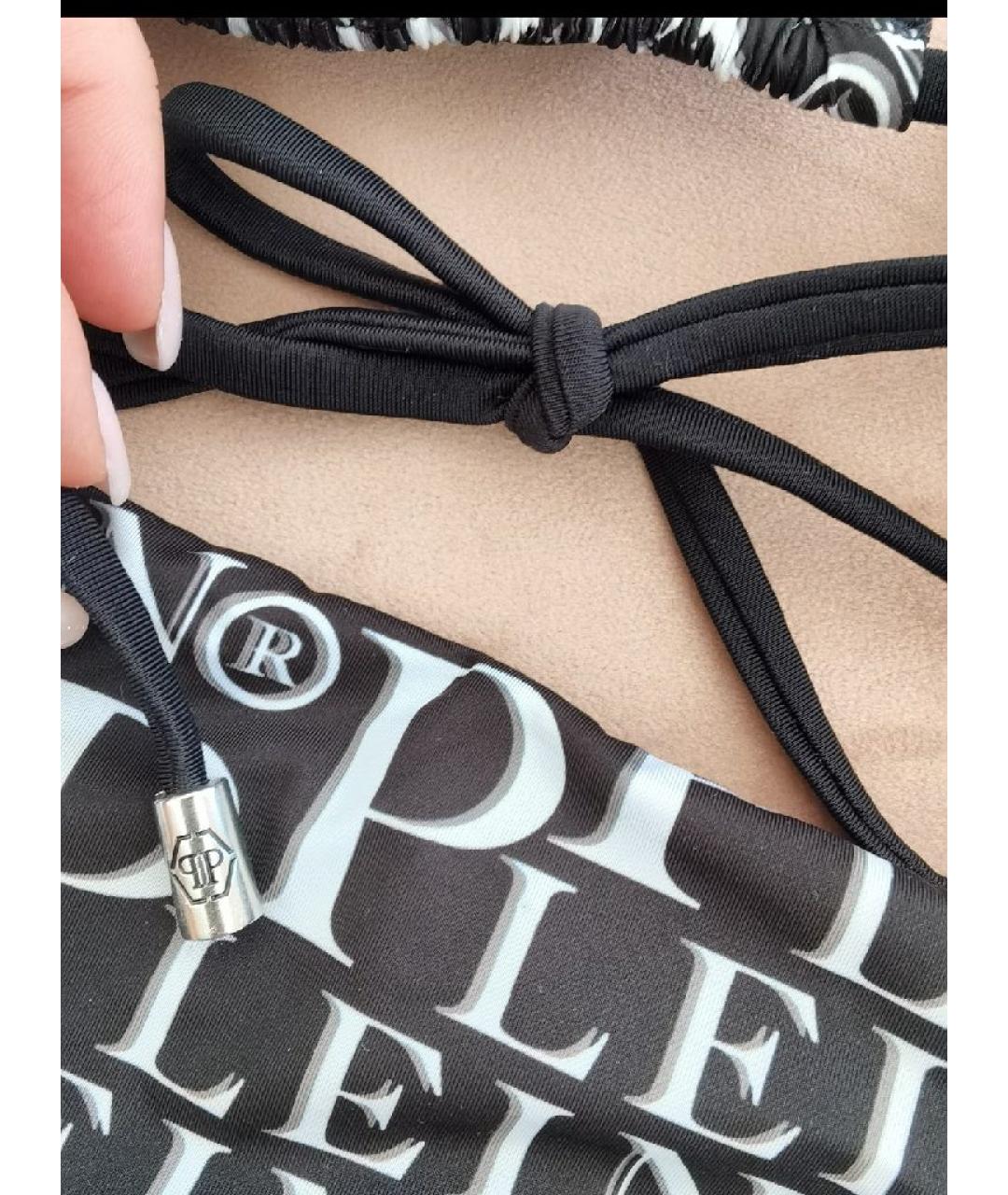 PHILIPP PLEIN Черный полиэстеровый купальник, фото 8