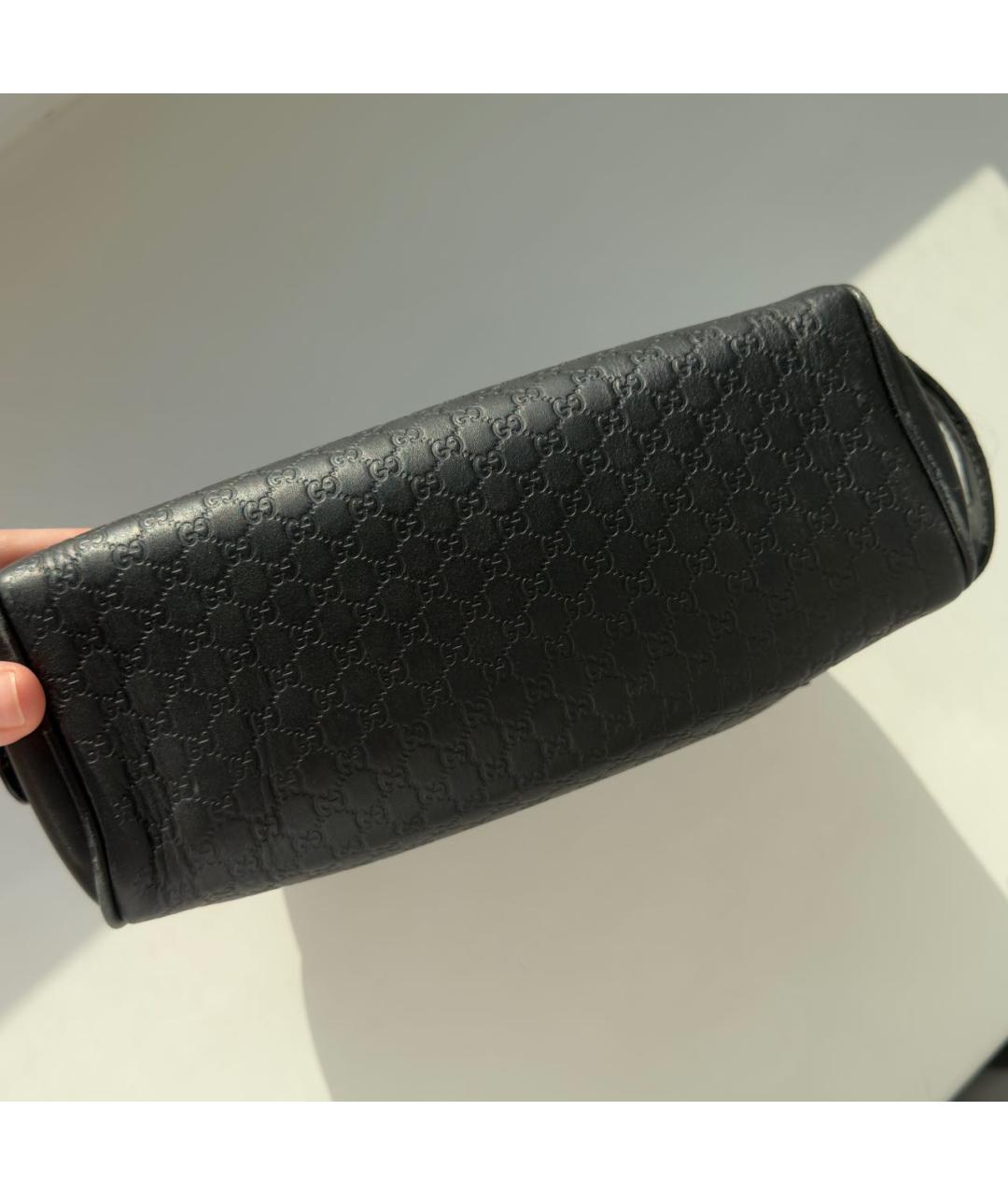 GUCCI Черная кожаная барсетка, фото 7