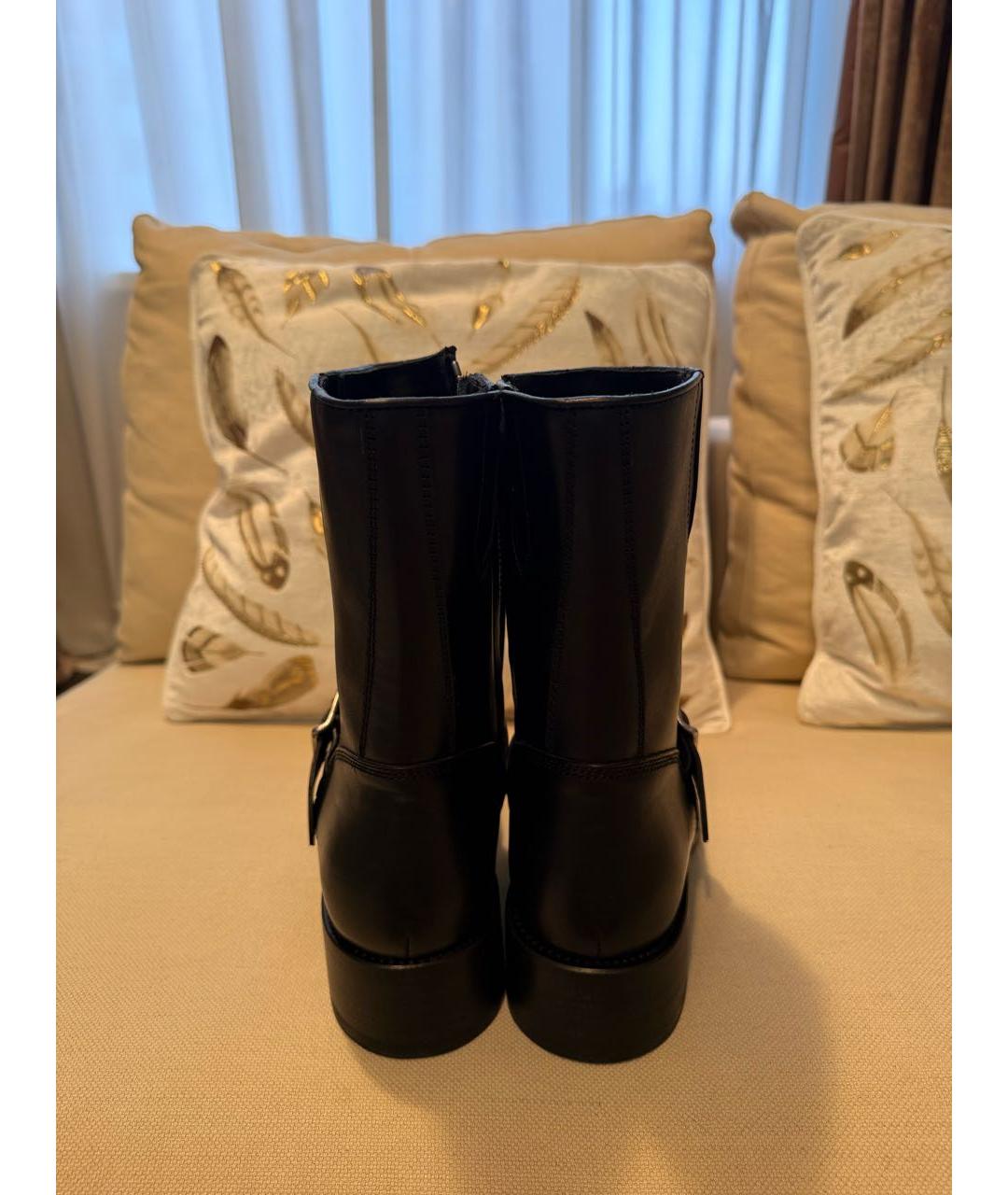 DSQUARED2 Черные кожаные ботинки, фото 4