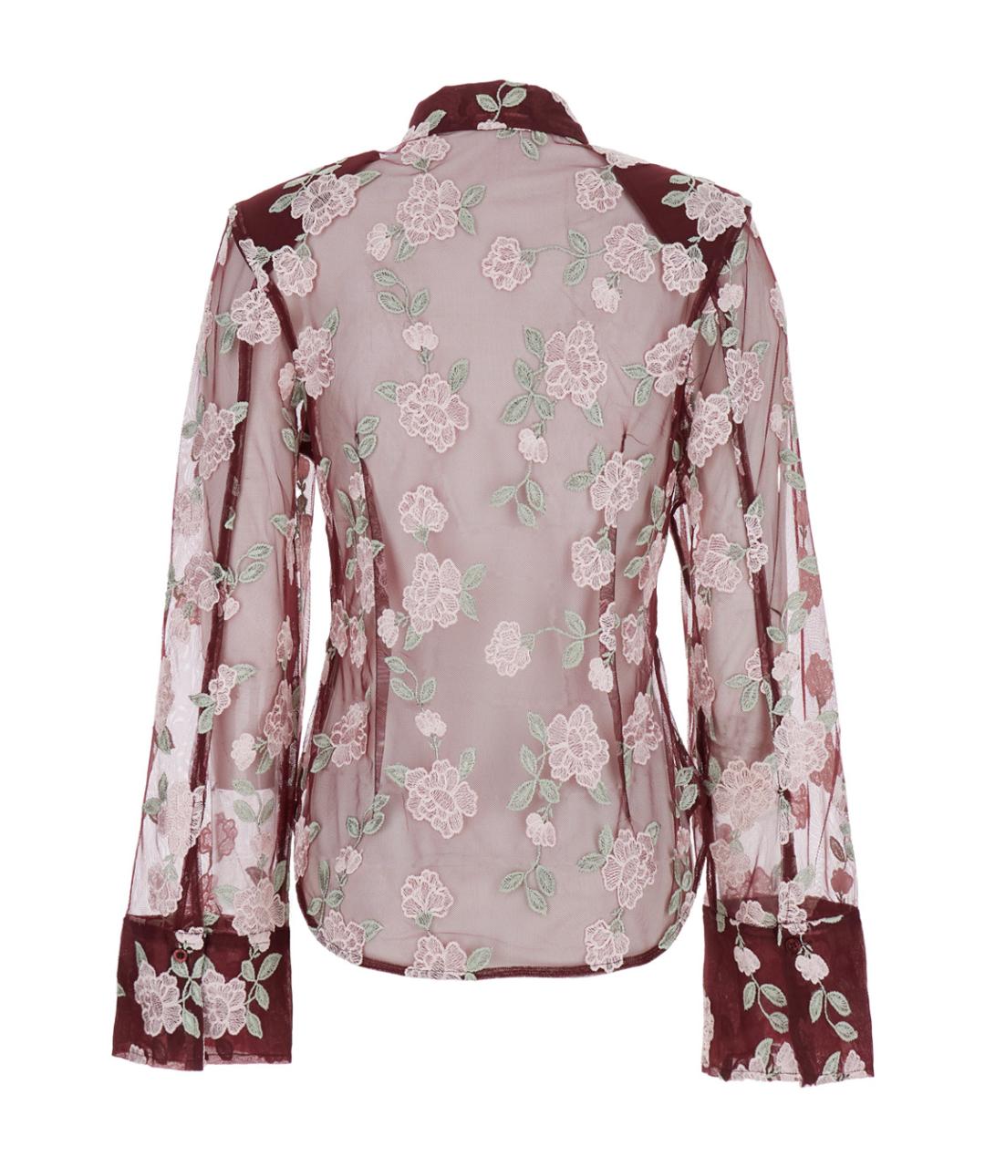 ROTATE Бордовая полиэстеровая рубашка, фото 2