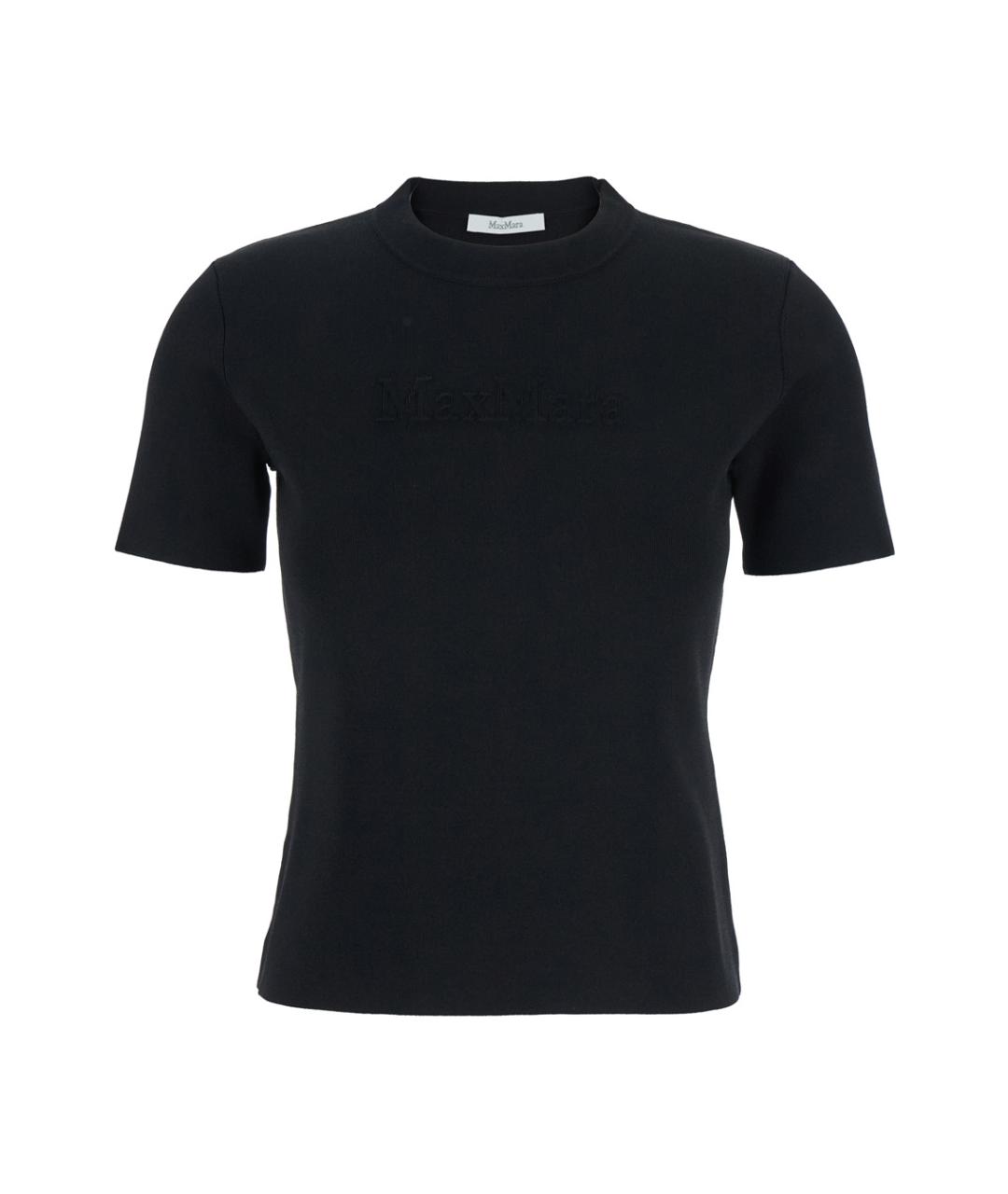 MAXMARA PURE Черная вискозная футболка, фото 1