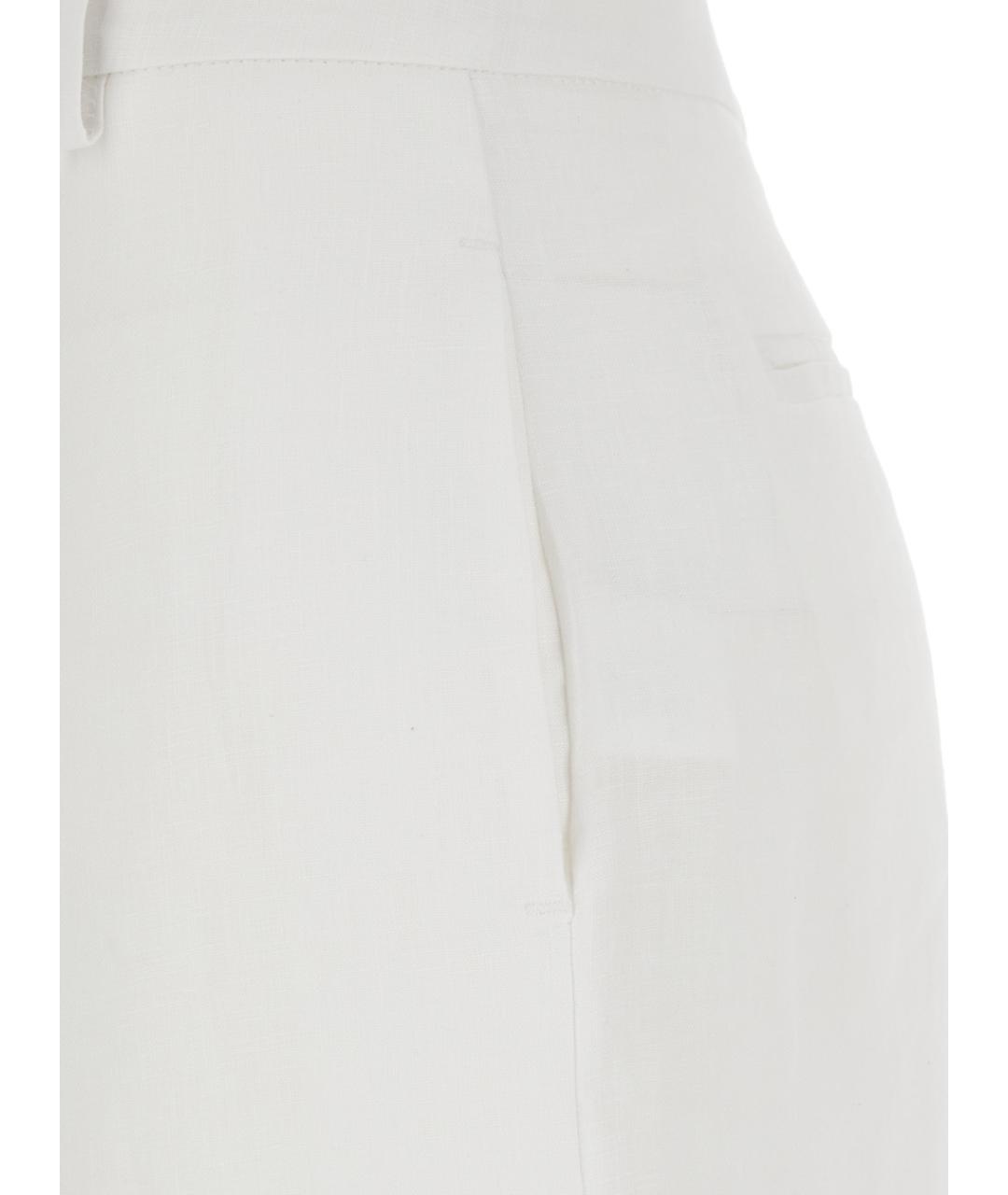 PLAIN Белые прямые брюки, фото 3