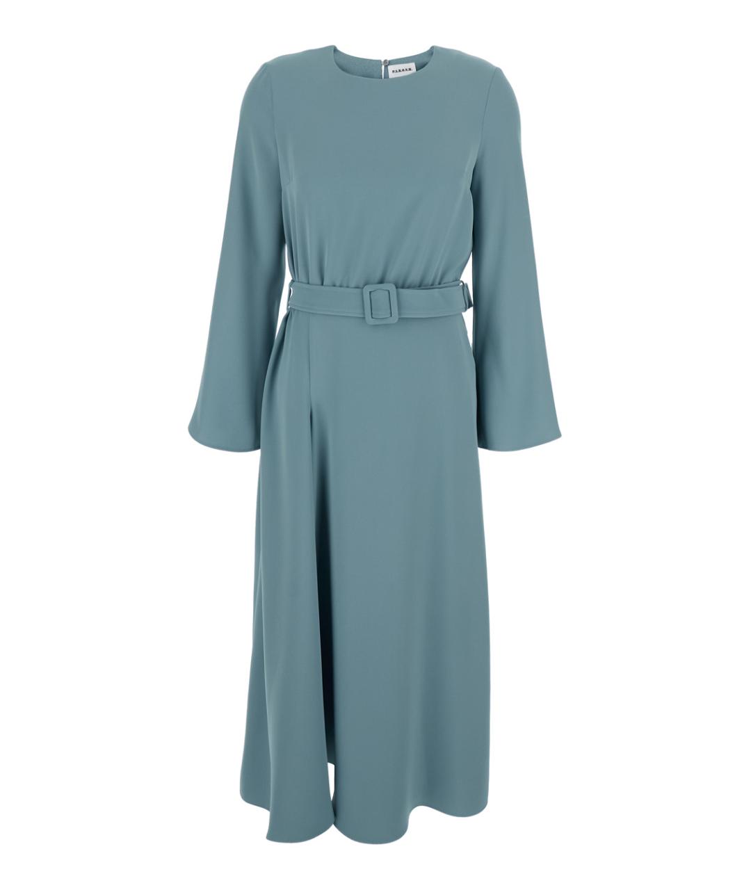 P.A.R.O.S.H. Синее полиэстеровое повседневное платье, фото 1