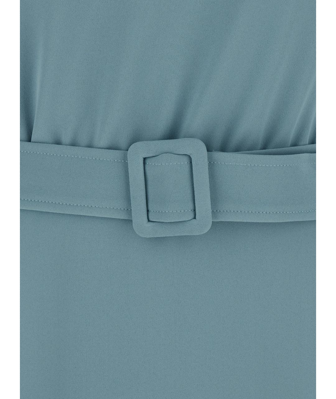 P.A.R.O.S.H. Синее полиэстеровое повседневное платье, фото 3