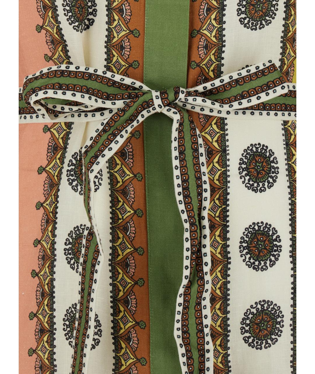 Alemais Мульти льняное повседневное платье, фото 3