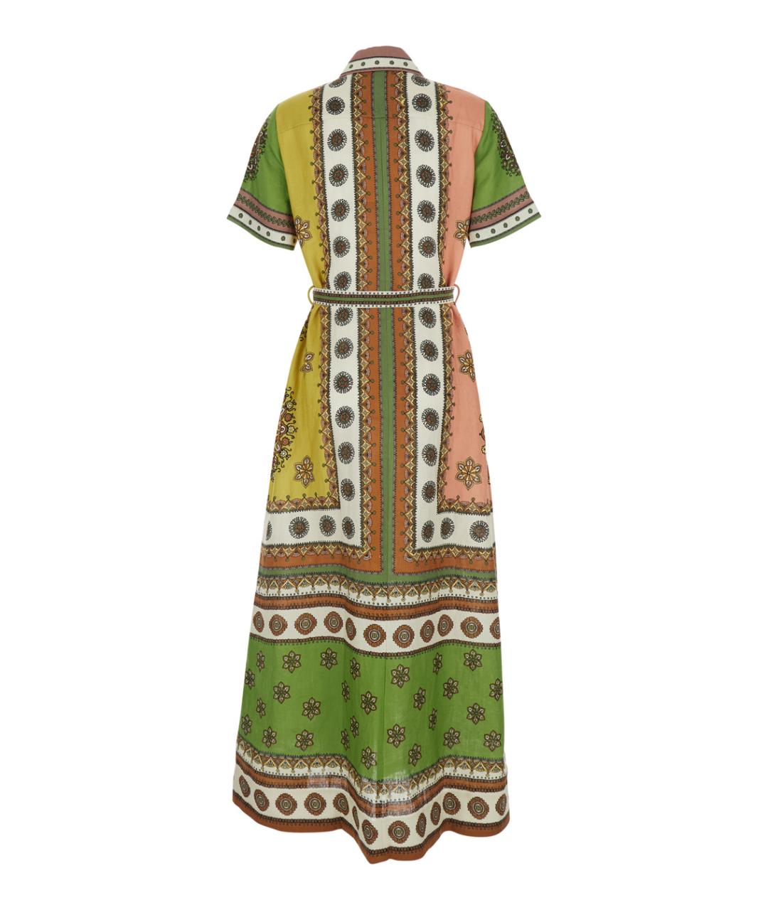 Alemais Мульти льняное повседневное платье, фото 2