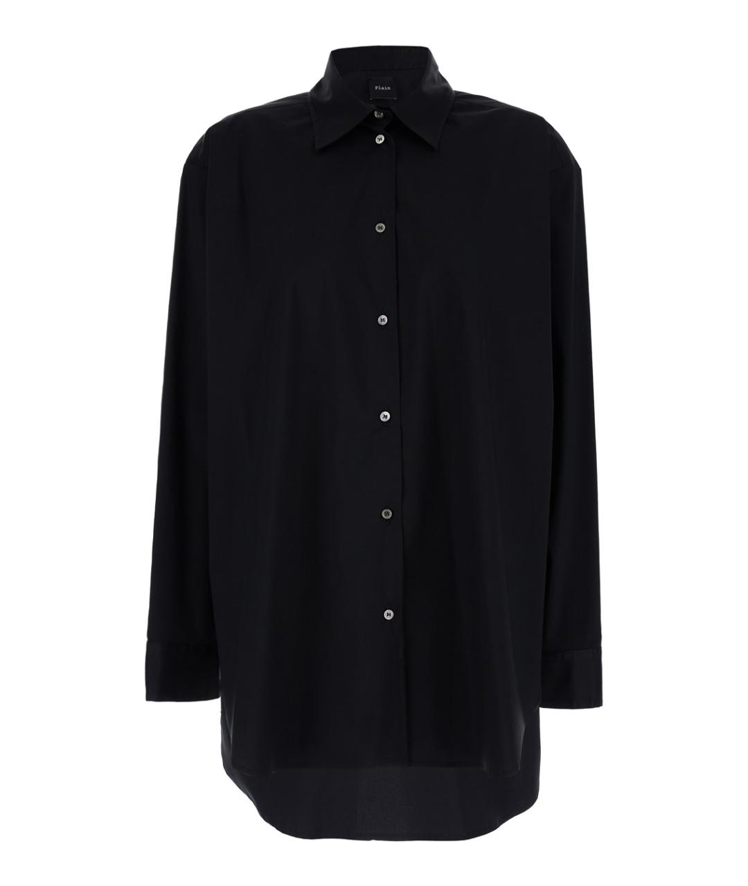 PLAIN Черная хлопковая рубашка, фото 1