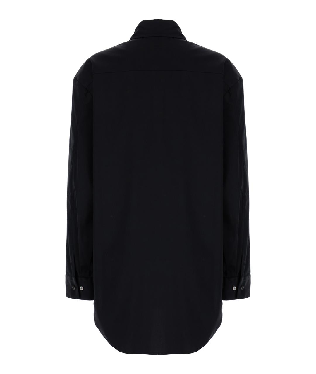 PLAIN Черная хлопковая рубашка, фото 2