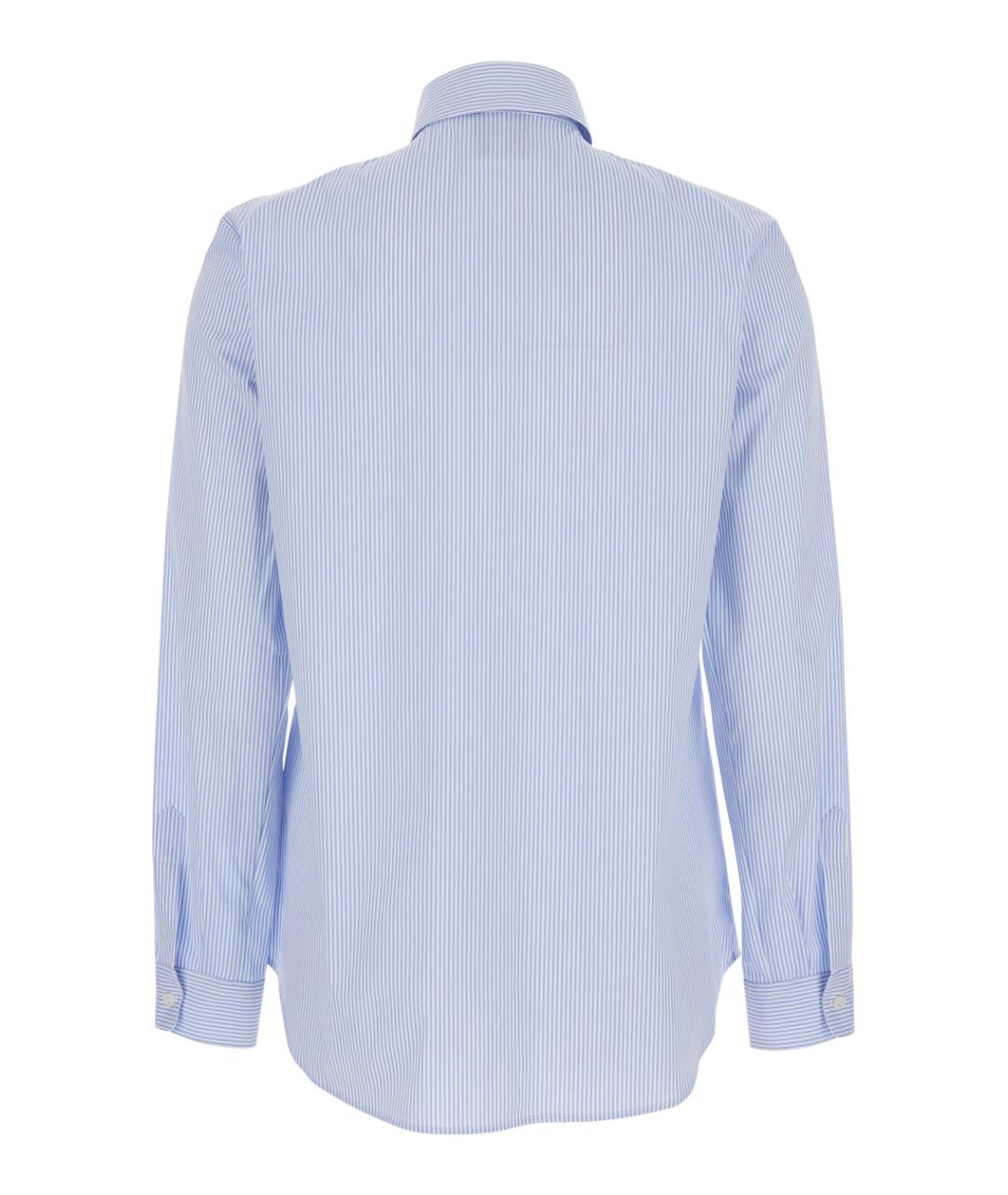 PLAIN Голубая хлопковая рубашка, фото 2