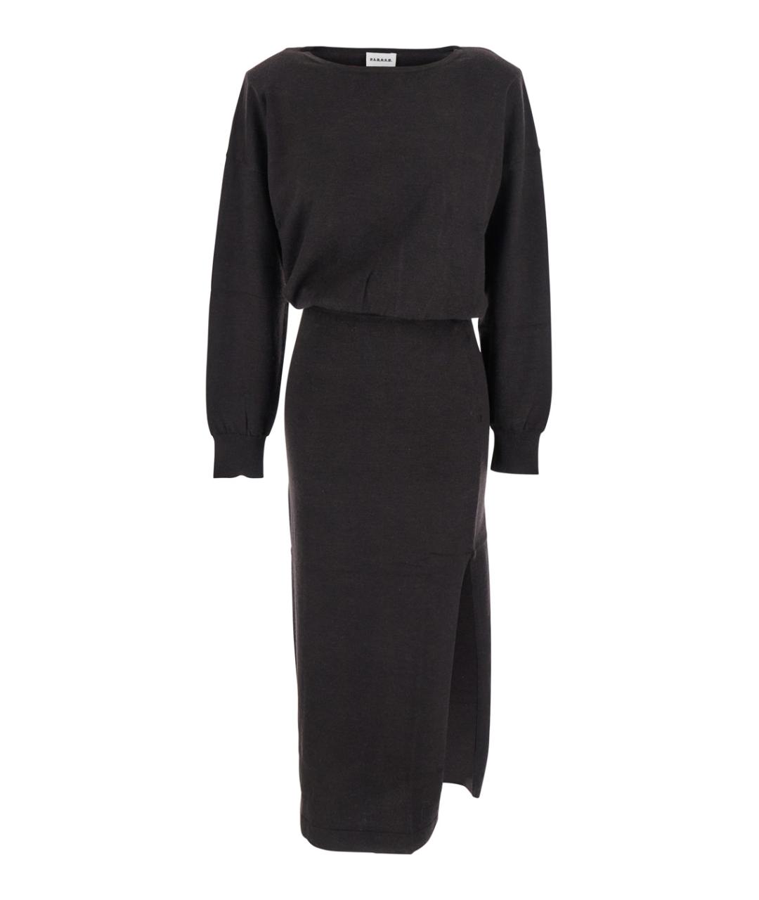 P.A.R.O.S.H. Коричневое шерстяное повседневное платье, фото 1