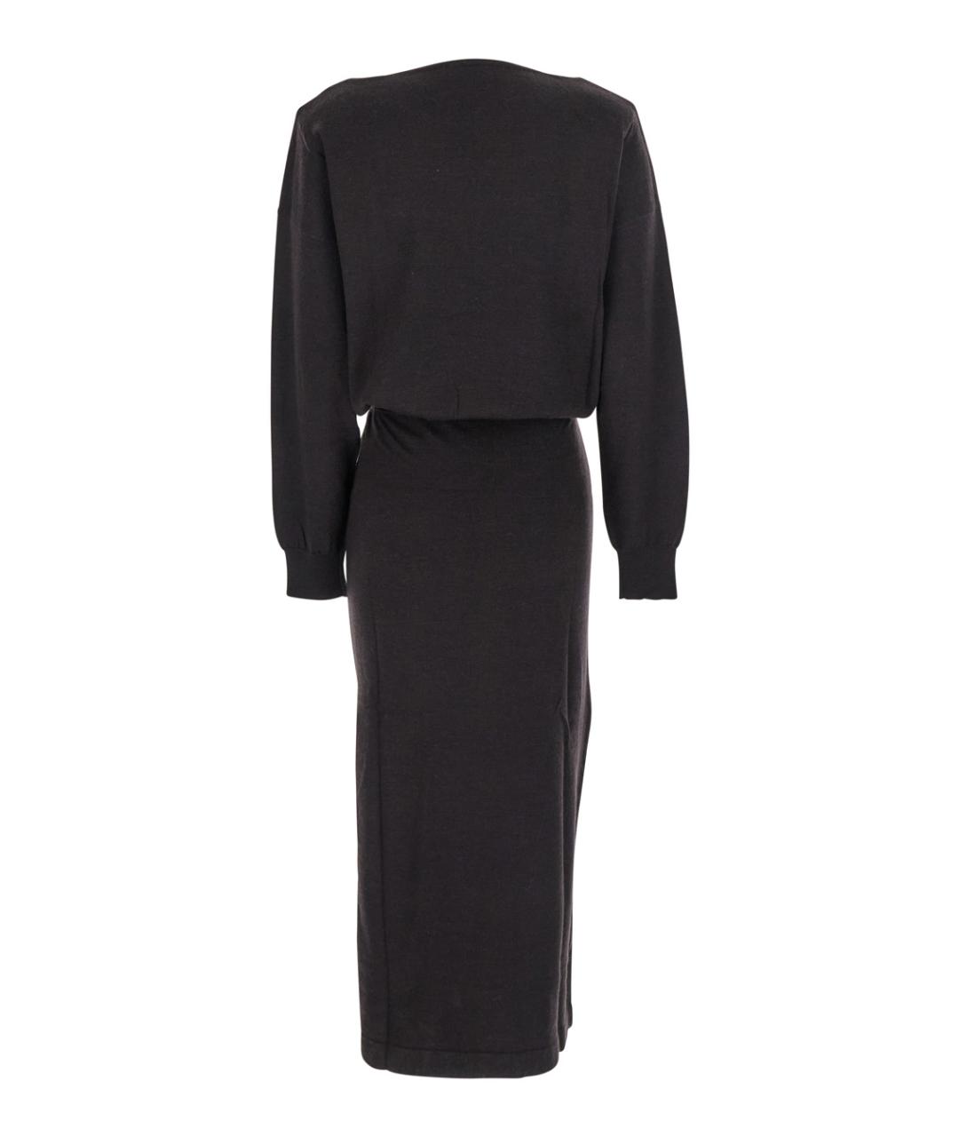 P.A.R.O.S.H. Коричневое шерстяное повседневное платье, фото 2