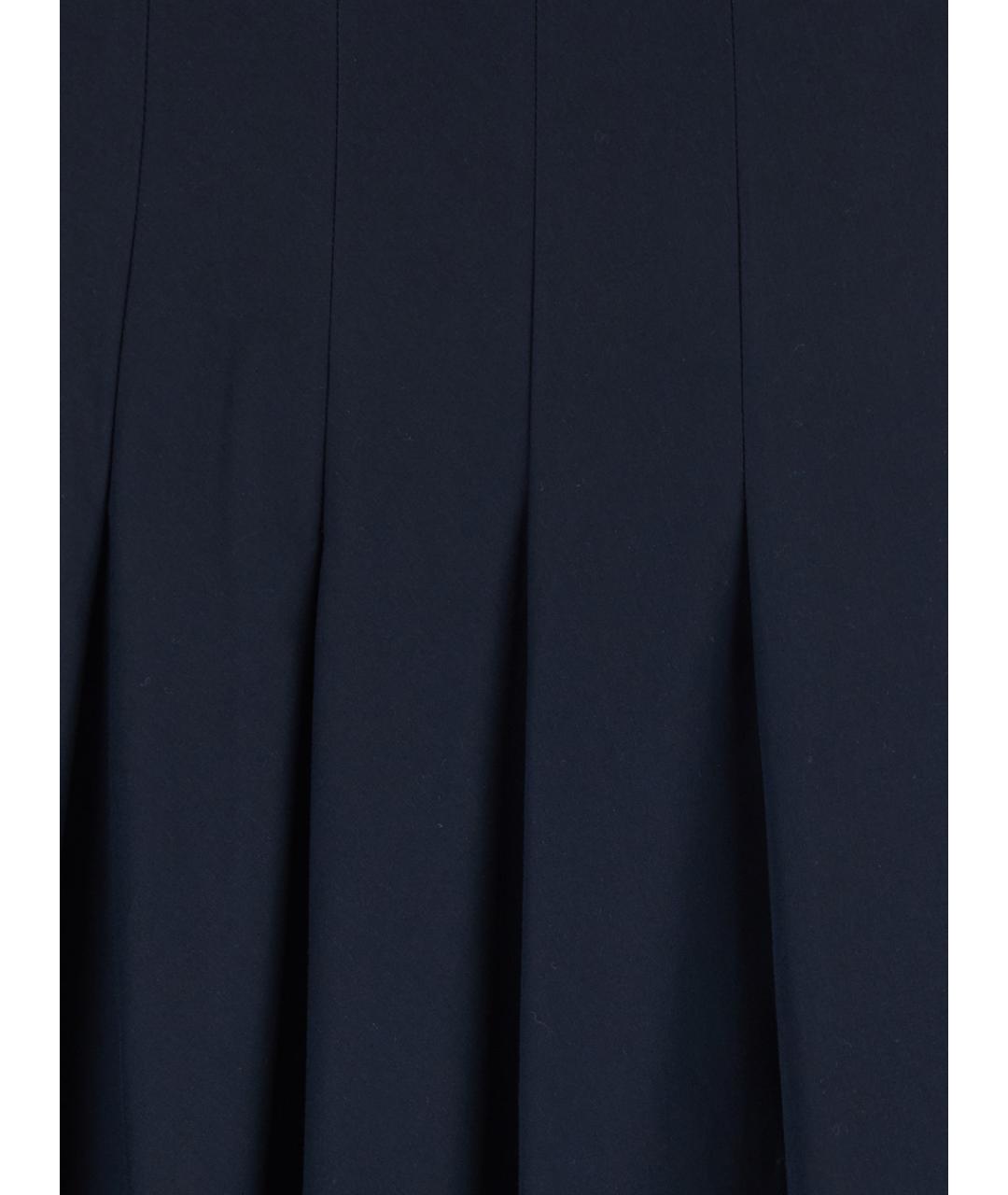 MAX MARA STUDIO Синяя хлопковая юбка миди, фото 3