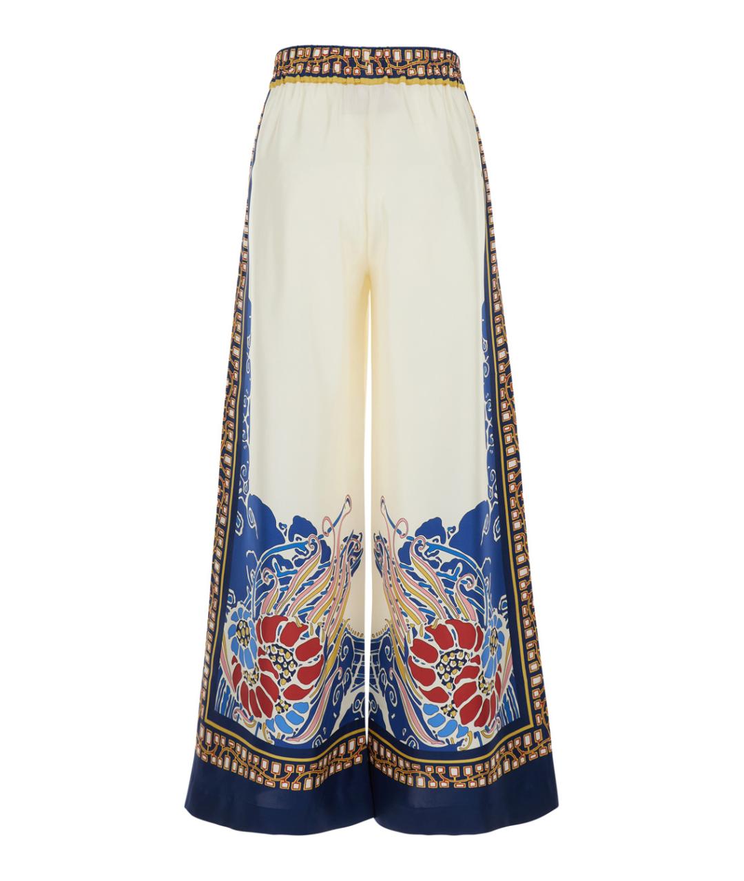 LA DOUBLEJ Мульти шелковые прямые брюки, фото 2