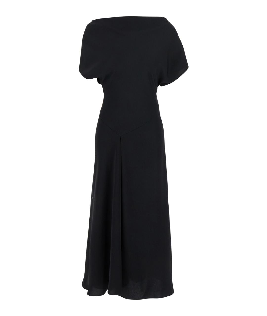 PLAIN Черное полиэстеровое коктейльное платье, фото 1