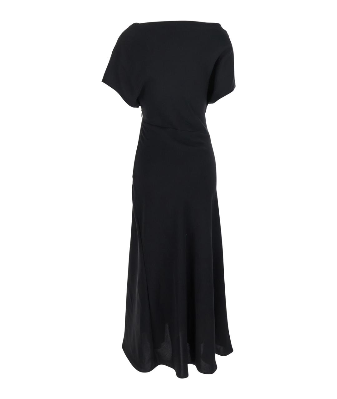 PLAIN Черное полиэстеровое коктейльное платье, фото 2