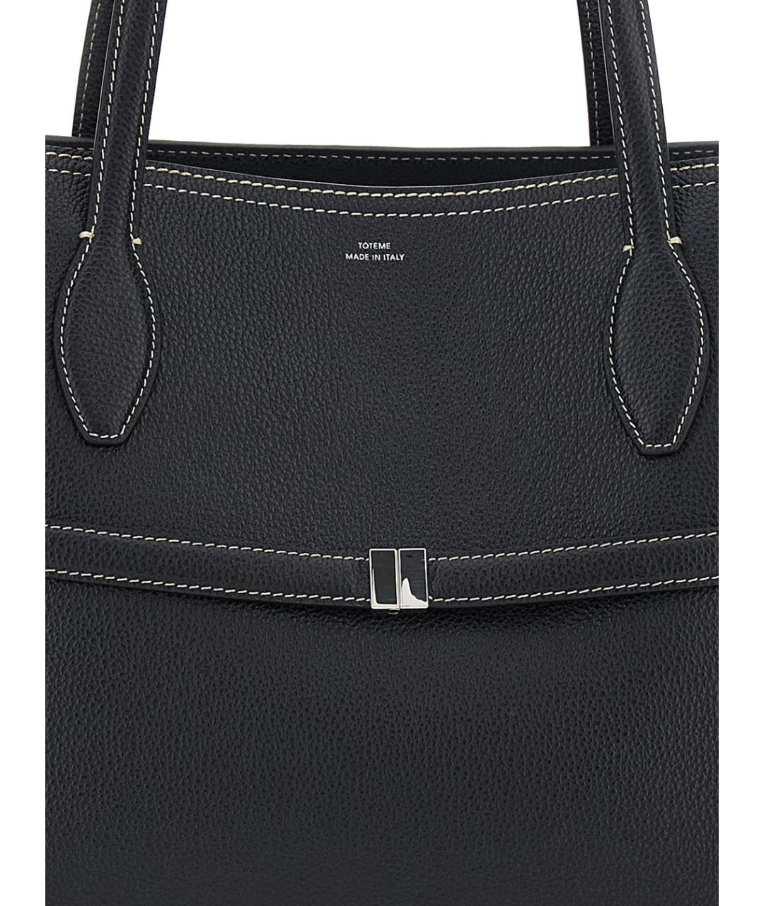 TOTEME Черная кожаная сумка тоут, фото 3