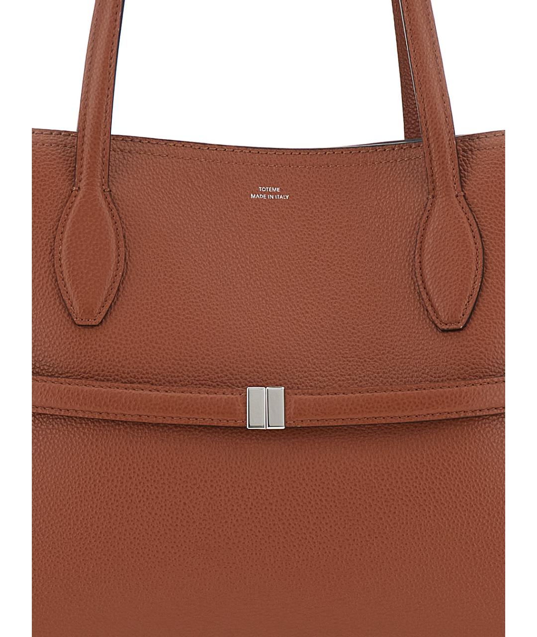 TOTEME Коричневая кожаная сумка тоут, фото 3