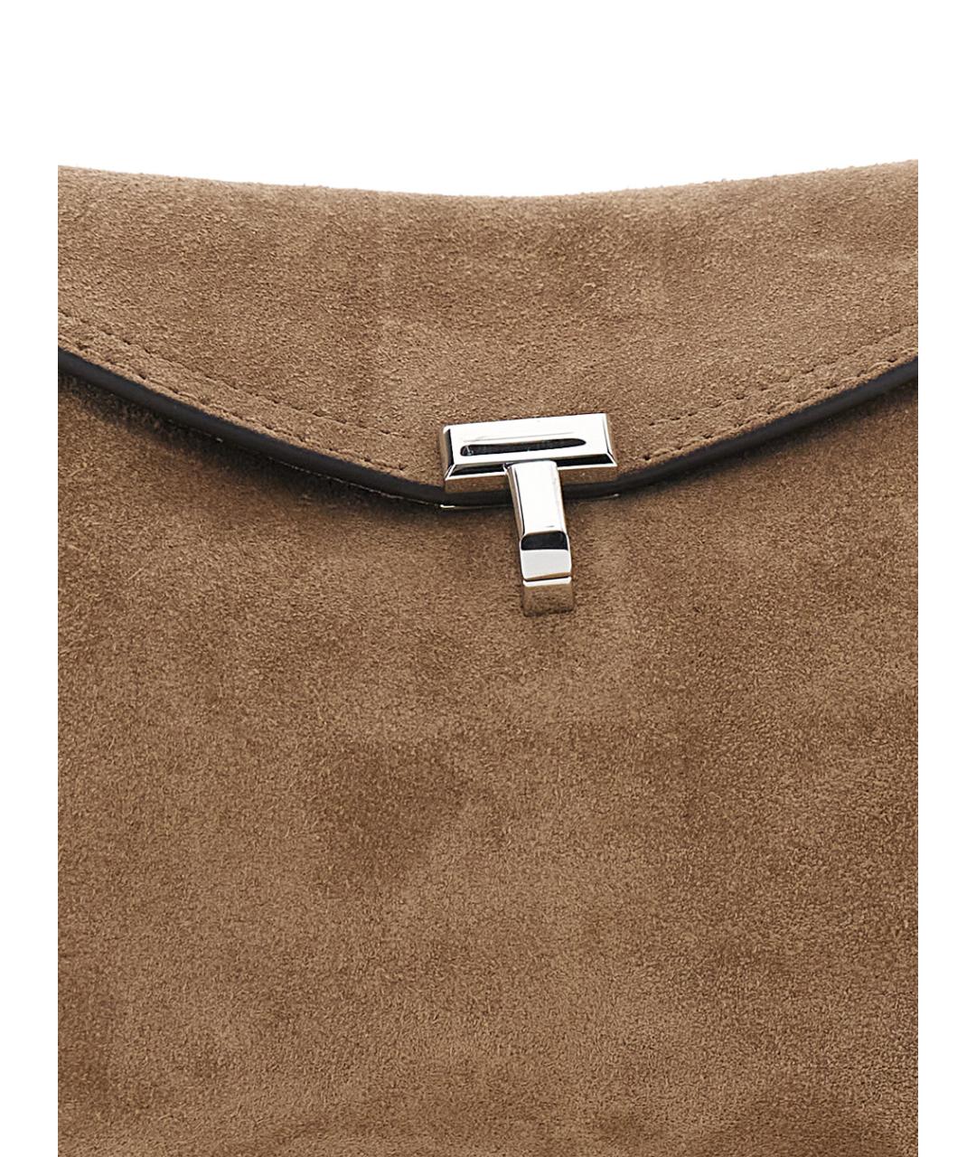 TOTEME Коричневая замшевая сумка через плечо, фото 3