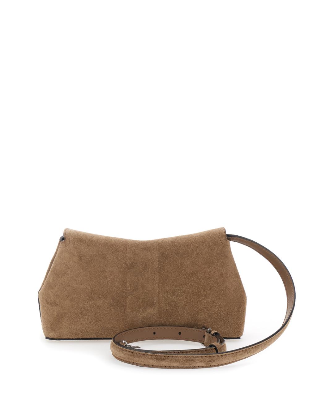 TOTEME Коричневая замшевая сумка через плечо, фото 2