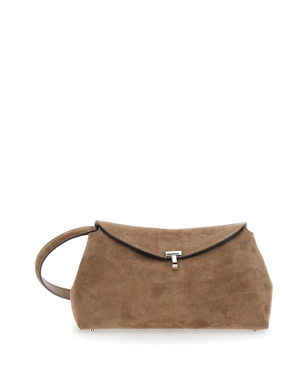 TOTEME Коричневая замшевая сумка через плечо, фото 1