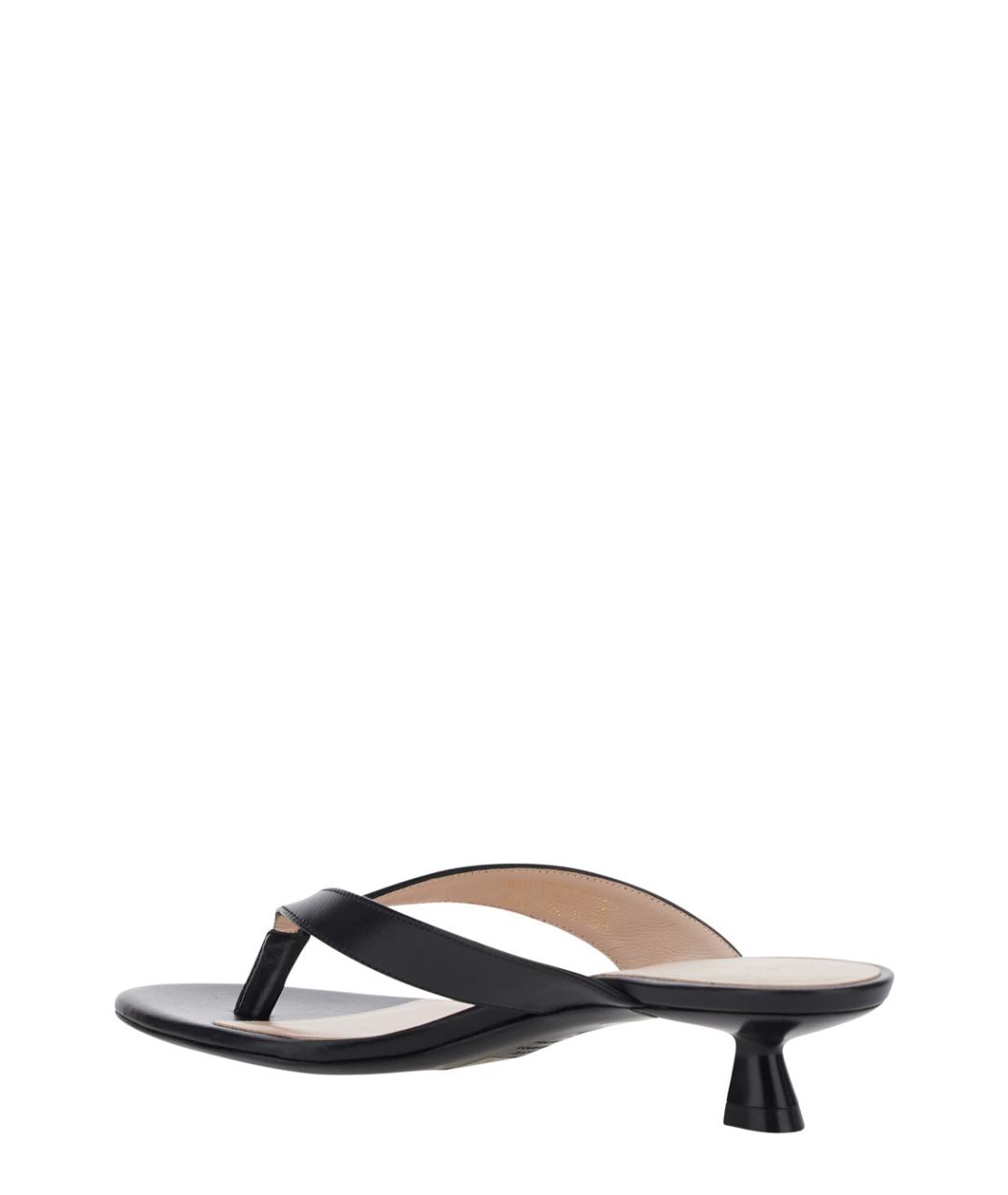STUART WEITZMAN Черные кожаные сандалии, фото 3