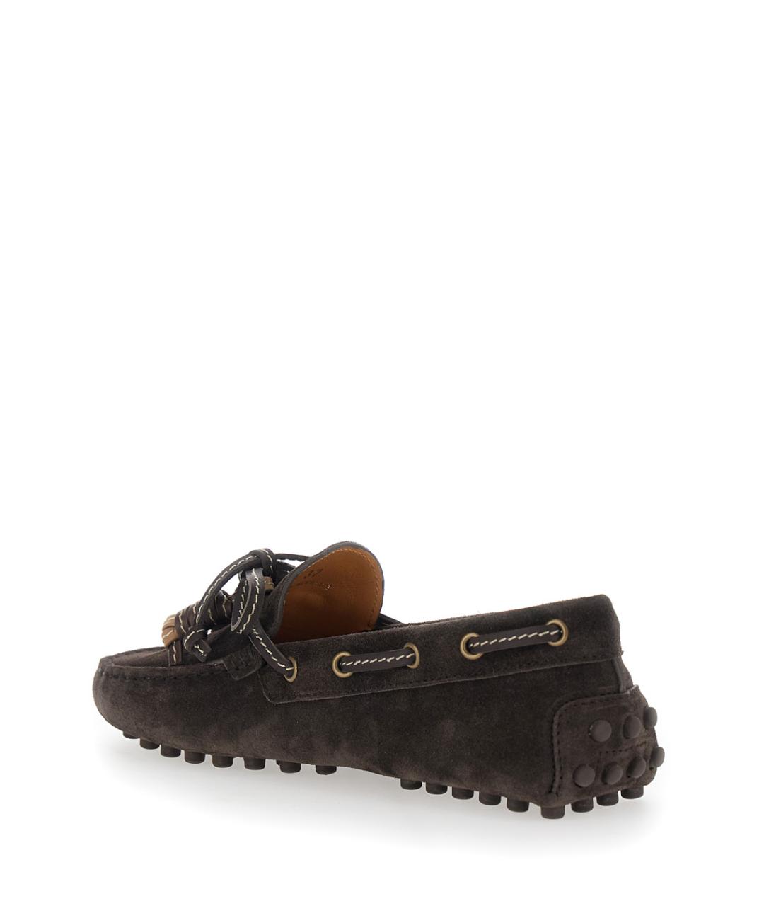 TOD'S Коричневые замшевые лоферы, фото 3