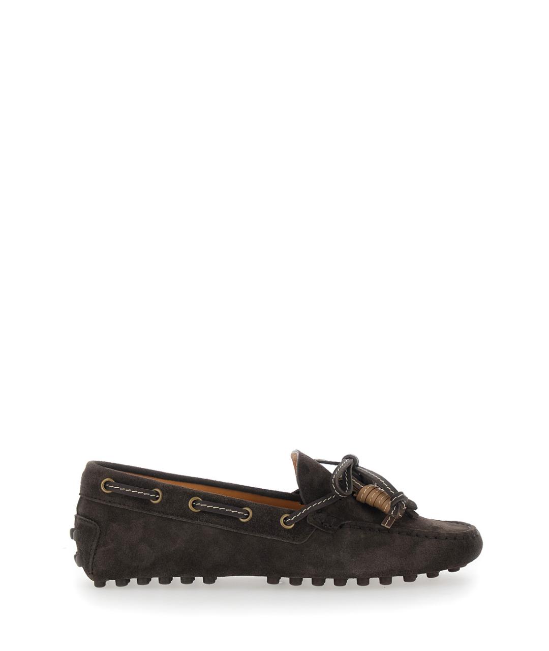 TOD'S Коричневые замшевые лоферы, фото 1