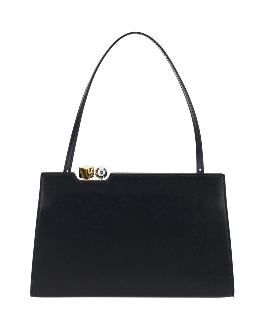 JACQUEMUS Черная кожаная сумка через плечо, фото 2