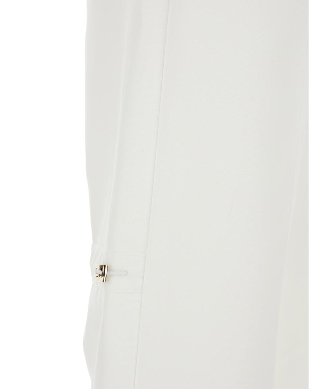 FENDI Белые хлопковые прямые брюки, фото 3