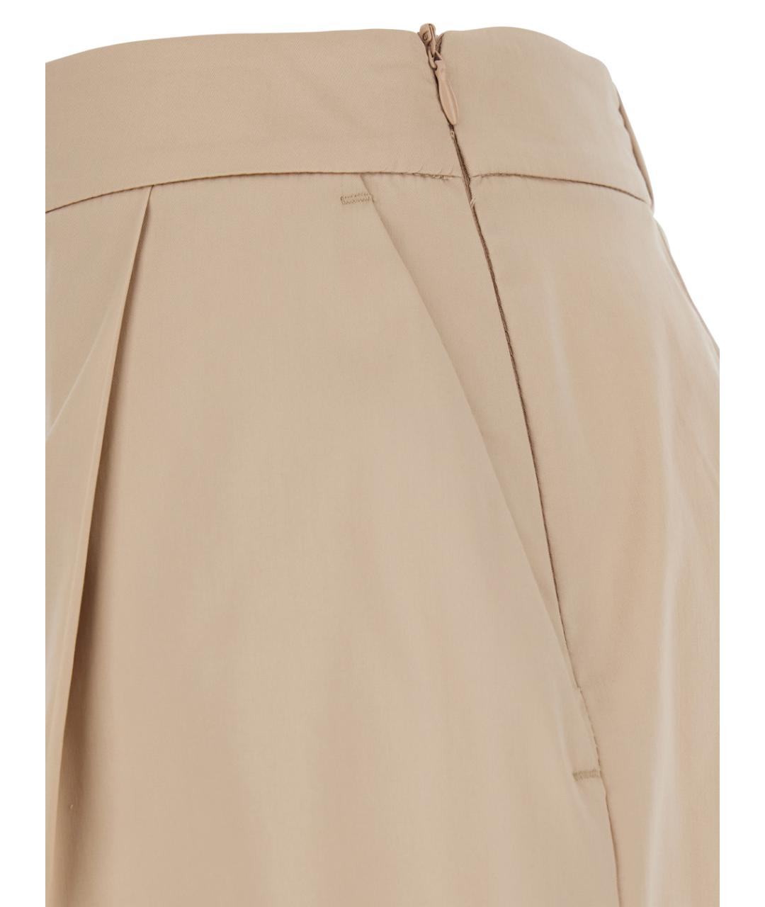 PLAIN Бежевые хлопковые шорты, фото 3