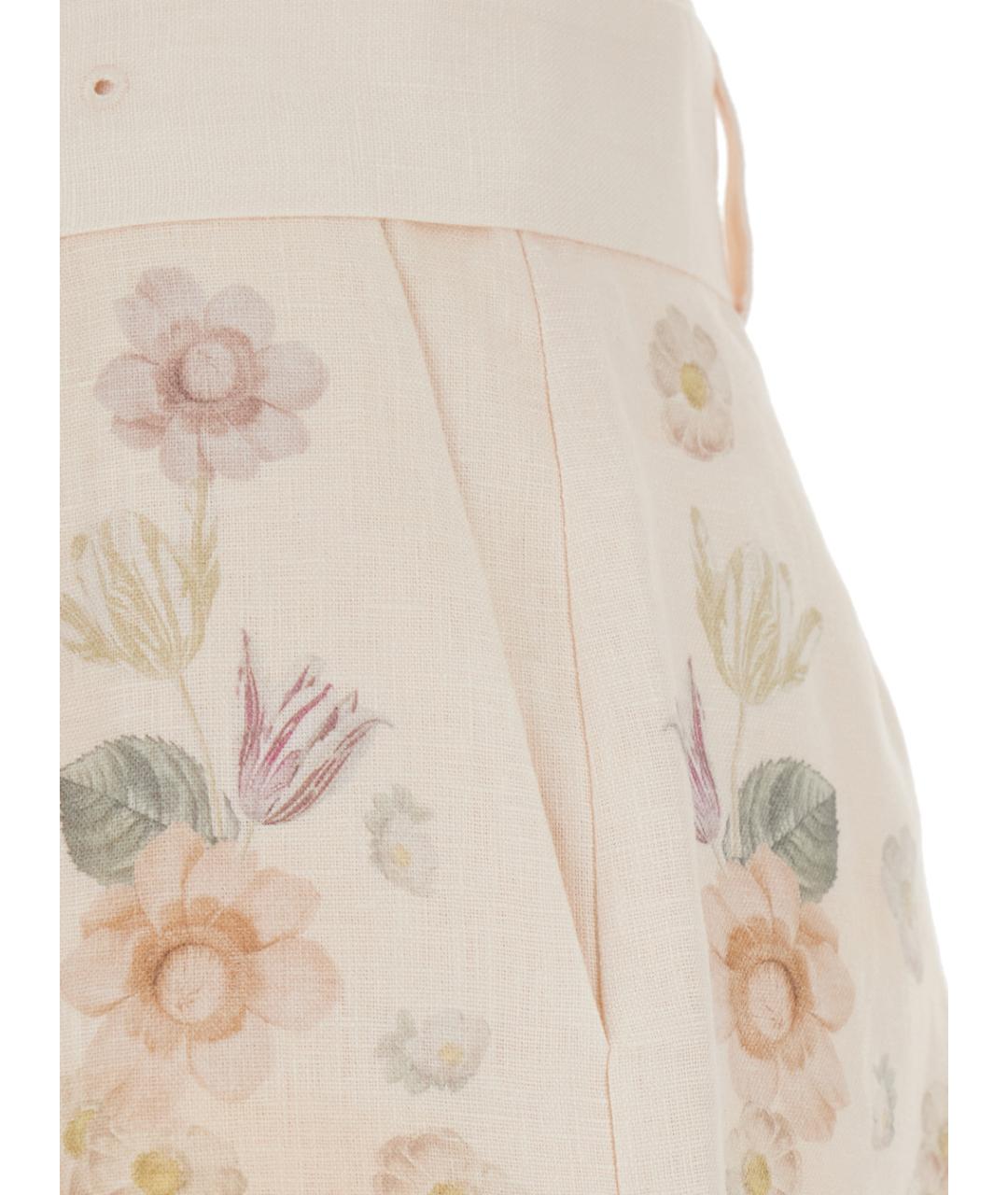 TWIN-SET Бежевые льняные шорты, фото 3