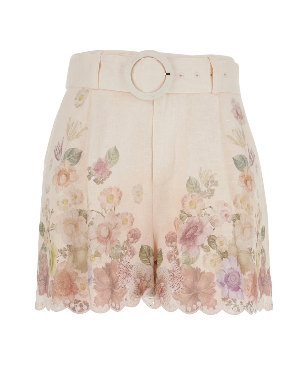 TWIN-SET Бежевые льняные шорты, фото 1