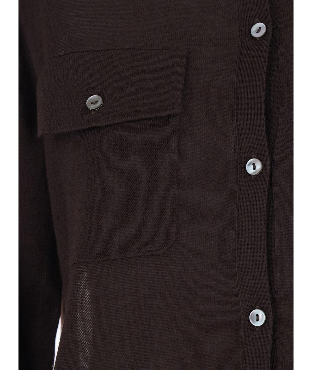P.A.R.O.S.H. Коричневый шерстяной кардиган, фото 3