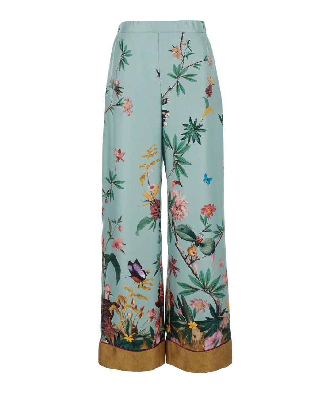 LA DOUBLEJ Мульти шелковые прямые брюки, фото 1