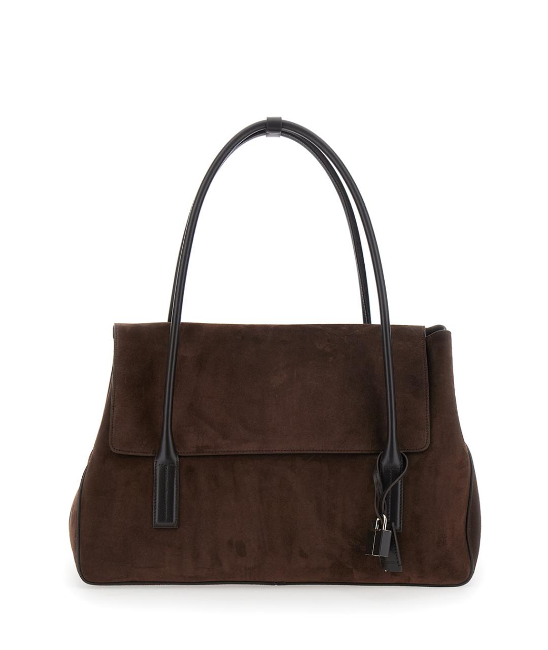 TOM FORD Коричневая кожаная сумка тоут, фото 1