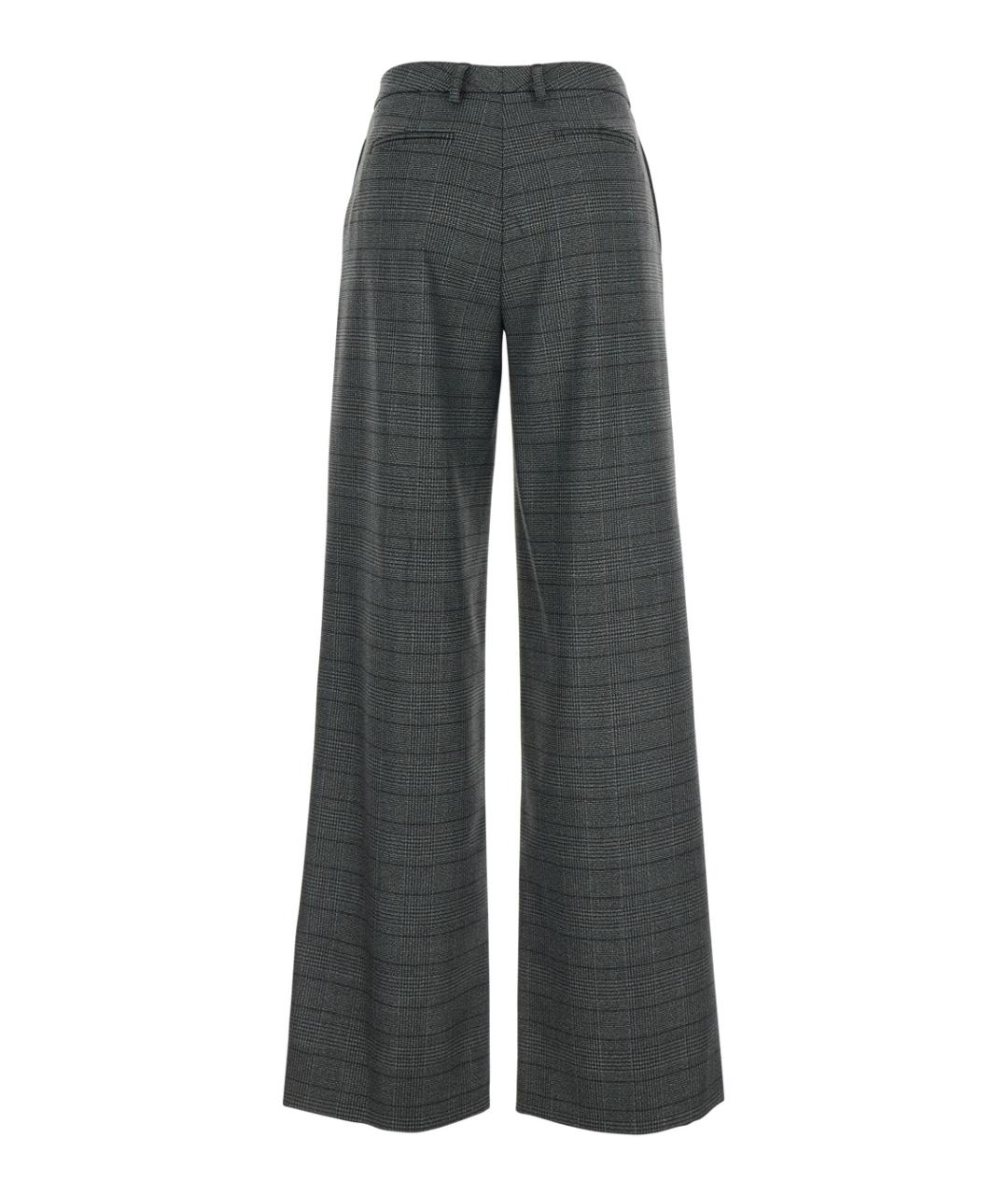 PLAIN Серые шерстяные прямые брюки, фото 2