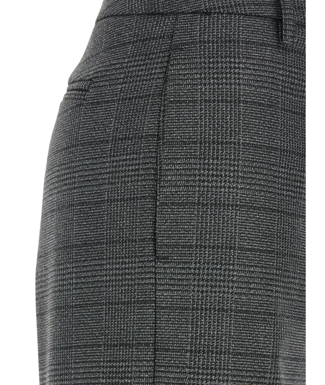 PLAIN Серые шерстяные прямые брюки, фото 3