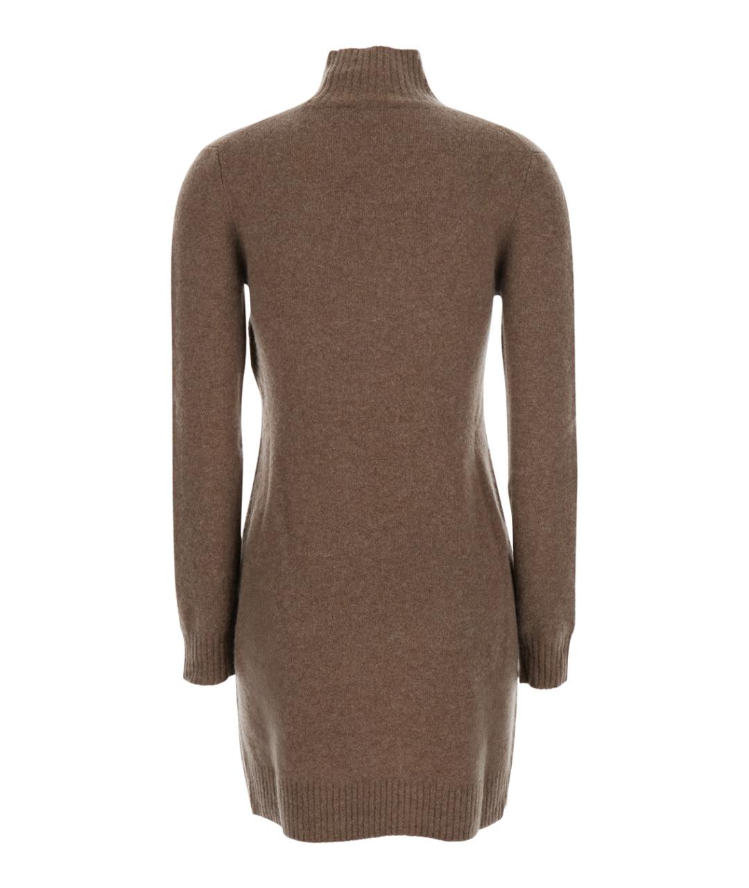 MAXMARA PURE Коричневое кашемировое повседневное платье, фото 2