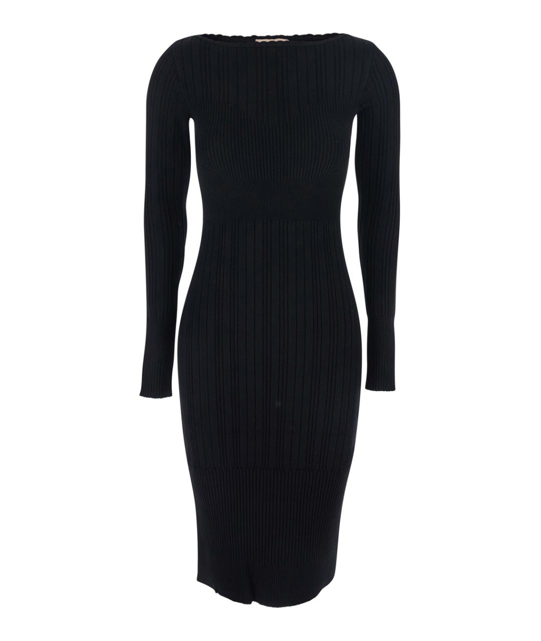 TWIN-SET Черное вискозное повседневное платье, фото 1