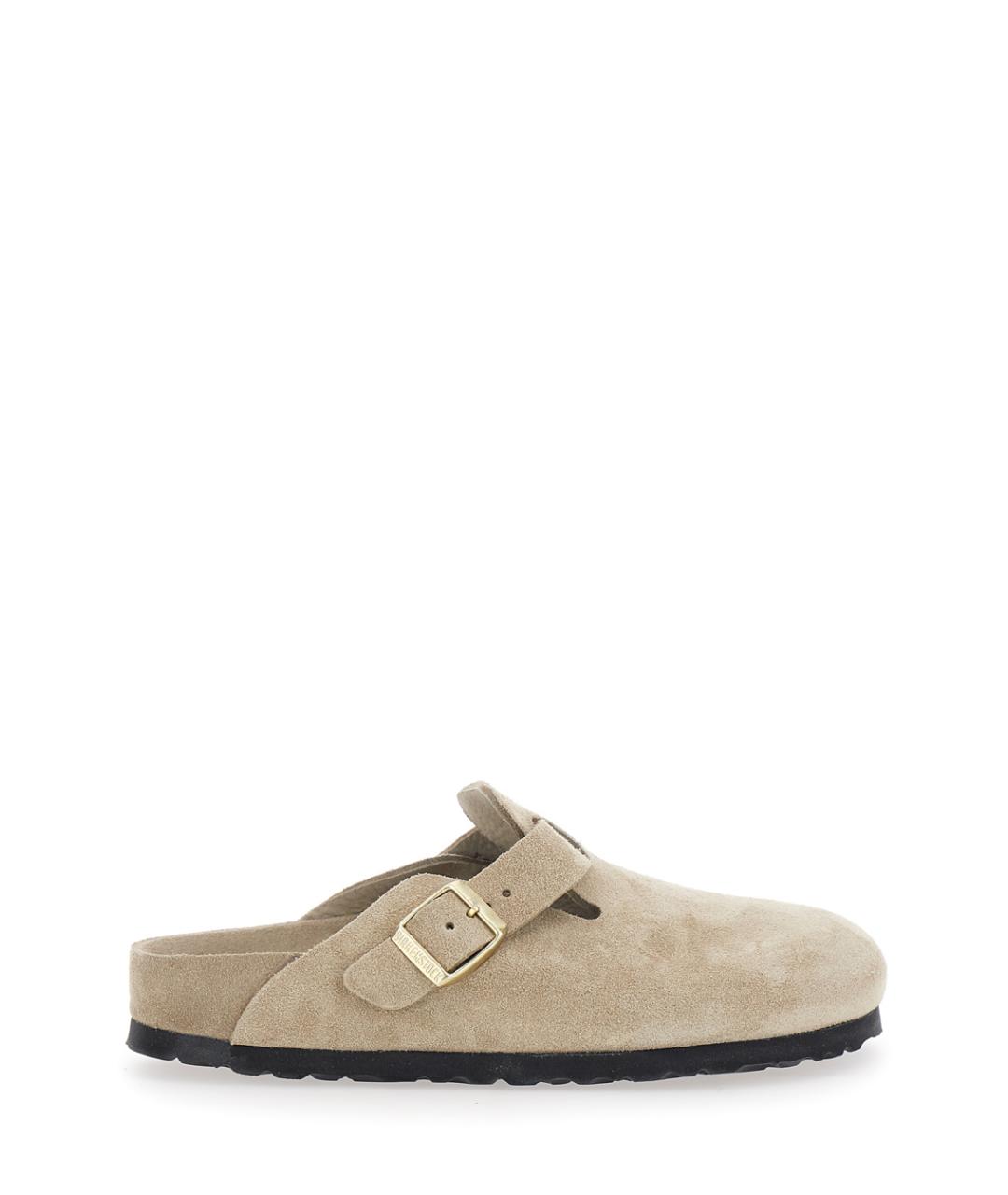 BIRKENSTOCK Бежевые замшевые мюли, фото 1