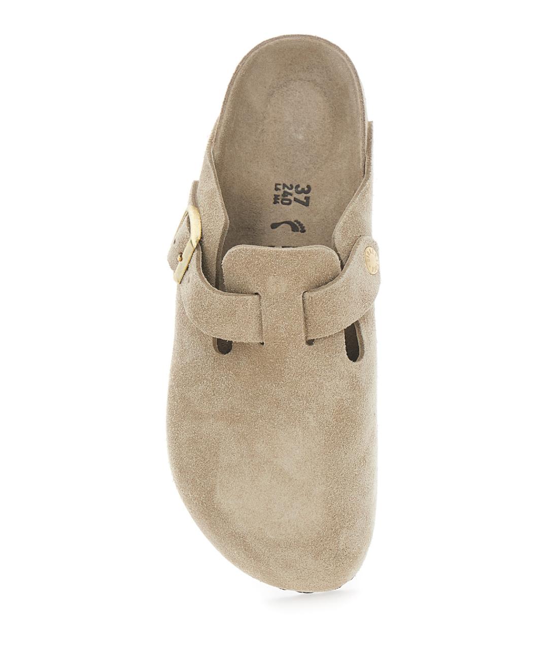 BIRKENSTOCK Бежевые замшевые мюли, фото 4