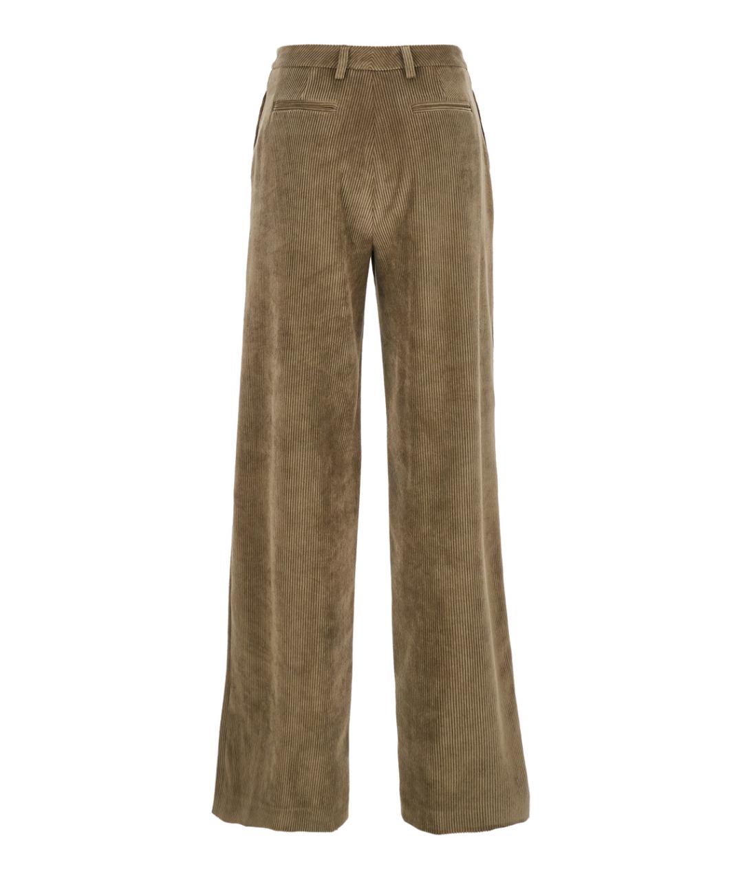 PLAIN Зеленые полиэстеровые прямые брюки, фото 2