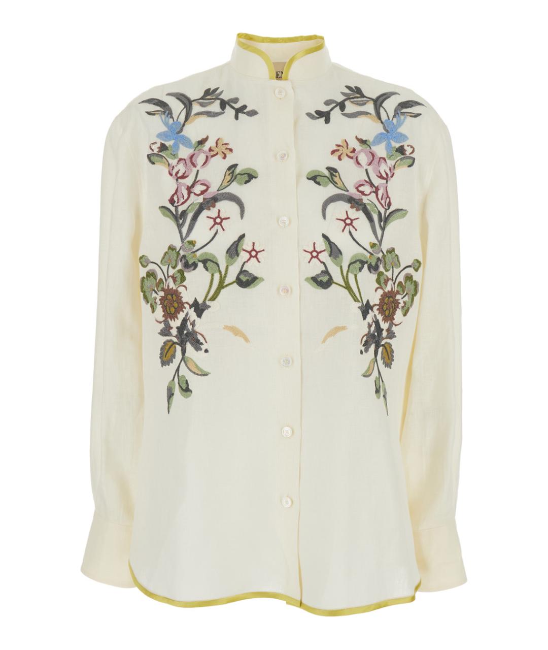 VALENTINO Бежевая льняная рубашка, фото 1